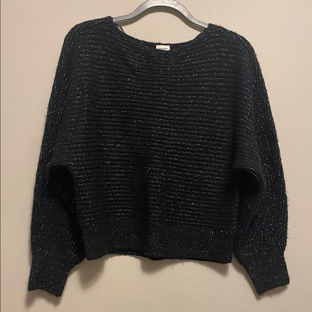 ABERCROMBIE Silver Sparkle Sweater